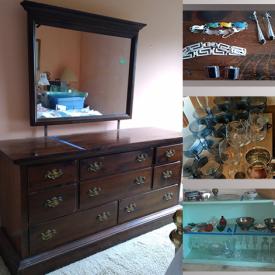 MaxSold Auction: This online auction includes wall art, silver plate, sterling and 14k gold jewelry, Lenox, furniture such as wooden table with chairs, wingback chair, sofa, and antique dresser, Christmas decor, CDs, Sony stereo, small kitchen appliances, records, and much more!
