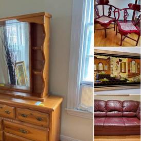 MaxSold Auction: This online auction includes Lenox, collectible figurines, crystal ware, 42” Vizio TV, furniture such as china cabinet, Asian corner chairs, marble top table, dining room table and chairs, Kimball sofa and buffet cabinet, glassware, art glass, and more!