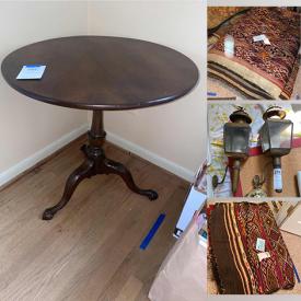 MaxSold Auction: This online auction features Furniture, Baldwin Piano, Area Rug, Waterford Crystal, Shakers, Drop Leaf Table, Jewelry, Watches, Table and much more!