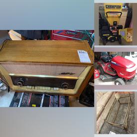 MaxSold Auction: This online auction features artworks, furniture, lamps, collectibles, kitchenware, telescope, DVD player, dashcam, antiques, inversion table, albums, collectibles plates, Craftsman, wood splitter and chipper, hand and power tools, vacuum, tires, ladder and much more!
