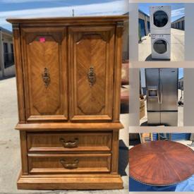 MaxSold Auction: This online auction features the contents of a storage unit including a bedroom suite, refrigerator, washer, dryer, dining room table & chairs, sofas, glassware, framed wall art, TV stand and much more!