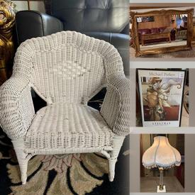 MaxSold Auction: This online auction features various items such as chairs, washer, speaker, mugs, miniatures, fruit jars, mirrors, decanter sets, coats, marbles, portraits and much more.