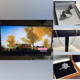 MaxSold Auction: This online auction features jewelry such as men's & women's rings, earrings, necklaces, cuff links, pendants, bracelets, money clip, and Canadian & US coins, gold flake, stamps, new costume jewelry, marbles, NIB Lego kits, replica tin toys, and much, much, more!!