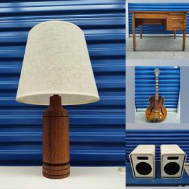 MaxSold Auction: This auction features mid-century furniture, banjo, bikes, jackets, canon camera, sunglasses, chairs, walnut coffee table and much more!