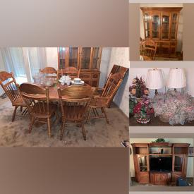 MaxSold Auction: This online auction features Flatware, Drinking Glasses, Dining Tables, Chairs, Hutch, Lamps, Faux Florals, VHS Tapes, a Lighted Cabinet, Table, Barometers, Clock, Wall Art, Recliner, Coffee Table, End Table, King Bed Frame, Dryer and much more!