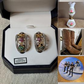 MaxSold Auction: This online auction features blue mountain pottery, collectors plate set, pocket watch, costume jewelry, hand-painted oil lamps, Dad & Son figurines, porcelain flowers, Mexican decor, trading cards, comic books, magnifier, camping items, scroll saw and much more!