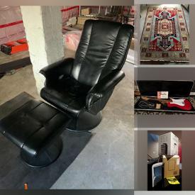 MaxSold Auction: This online auction features mini-fridge, bookshelf, pet tent, Wii game, pedestal table, electronics, air conditioner, chair, wall art, lamps, DVDs, Vacuum, TV, Massage chair, mirror, rug, and much more!