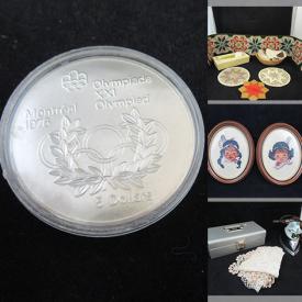 MaxSold Auction: This online auction features commemorative coins, teapots, world coins, jewelry, watches, sports trading cards, pennants, LPs, vintage books, small kitchen appliances, movie & travel posters, vintage flower frogs, sunglasses and much more!