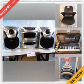 MaxSold Auction: This online auction features vintage newspapers, Hot Wheels, fine china, Pioneer home theatre, Steelcase chairs, home decor, lighting, carry bags, Midi keyboard, glassware, art supplies, sports equipment, computer accessories, hand tools and much more!