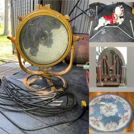 MaxSold Auction: This online auction features a patio set, end table, dresser and mirror, coffee table, swivel bar stools, dehumidifier, Noritake China, coin collection, blue mountain pottery, fireplace accessories, vintage camera, lawn roller, gardening tools and much more!