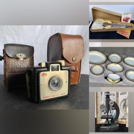 MaxSold Auction: This online auction features items such as candle holders, cookware, dinnerware, lamps, mirrors, frames, stemware, lanterns, glassware, figurines, home decors, comic books, wall art, costume jewelry, and electronics, toys, side tables, vintage cameras and much more!