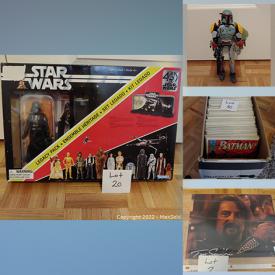 MaxSold Auction: This online auction features comics, Funko Pops, NIB action figures, Star Trek collectibles, vintage dolls, toys, Star Wars collectibles, movie posters and much more!!