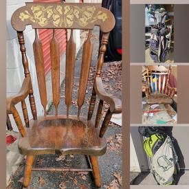 MaxSold Auction: This online auction features Wilson golf clubs and antique rocking chairs.