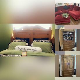 MaxSold Auction: This online auction features items such as bed frames, nightstands, armoires, sofas, buffets, home decors, mirrors, slipcovers and much more!