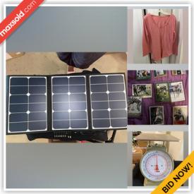 MaxSold Auction: This online auction features solar panels, sports cards, books, home decor, water filters, costume jewelry, crochet accessories, women’s clothing and much more!