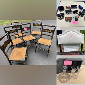 MaxSold Auction: This online auction features Mikasa, Belleek, Waterford, framed paintings, furniture such as antique lamps, leather recliner, Hitchcock style chairs and antique end tables, home health aids, computer peripherals and much more!