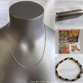 MaxSold Auction: This online auction features vintage items such as toys, jewelry, horse brasses, books, tins, bottles, cigar boxes, and sports trading cards, replica sports rings, art books, art glass, sports collectibles, LPs, sterling silver jewelry, arrowheads, coins and much more!