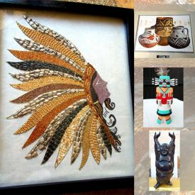 MaxSold Auction: This online auction features Southwest art, vintage Chinese porcelain, collector plate, garden statue, costume jewelry, antique kerosene lamp, Fenton glass, hand tools and much more!