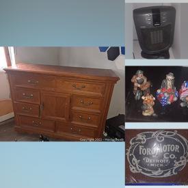 MaxSold Auction: This online auction features dressers, shelving, power tools, craft supplies, pet products, jewelry, Emmit Kelly clowns, small kitchen appliances, and much more!!