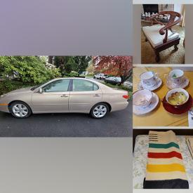 MaxSold Auction: This online auction features 2005 Lexus ES330 4 door sedan, tools, lawnmower, bbq grill, ladder, home decors, sewing machine, books, paintings, lamps, file cabinet, side table, patio table, travel bags, wool blanket, Christmas decors, luggage, costume jewelry, dresser, coins, glasses, chinaware, kitchen appliances, chairs, teacups, dining table, art, vintage chair and much more!