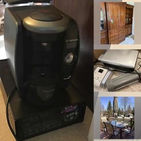 MaxSold Auction: This online auction features various items such as chairs, tables, bed frames, speakers, television, figurines, shelves, electronics, cd’s, mugs, plates, wall art, mirror, books, cabinet, candle holders, print art, bed, pots, pans, Christmas items, bowels, lamps, sofa and much more.