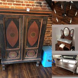 MaxSold Auction: This online auction features wall art, area rug, Birks, Le Creuset, Cuisinart pots, kitchenware, small kitchen appliances, Kitchenaid mixer, bathroom items, dog items, lighting fixtures, furniture such as a vanity, mirrored dresser, cabinet, bar stools, sofa, loveseat and much more!