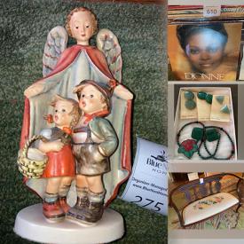 MaxSold Auction: This online auction features treadle sewing machine, vintage armchairs, Royal Doulton figurines, Hummell figurines, Bing & Grondahl collector plates, teacup/saucer sets, Roseville Pottery, LPs, Karla Jordan jewelry, snow globes and much more!