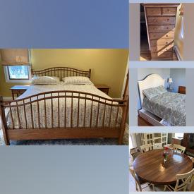 MaxSold Auction: This online auction features rattan patio furniture, antique china cabinet, pedestal table, beds, dressers, nightstands and much more!