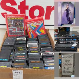 MaxSold Auction: This online auction features vintage Atari games, NIB Barbie, collector dolls, sports trading cards, stereo equipment, costume jewelry, 24” LG TV, CDs, DVDs, board games, kitchenware, wall art, vintage records and much more!