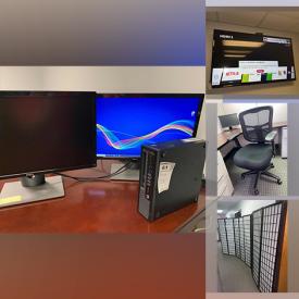 MaxSold Auction: This online auction features various items such as desks, benches, computers, chairs, cabinets, panel/folding screens, cubicles, keyboards, monitors, conference tables, telephones, whiteboards, tv, sorters and much more.