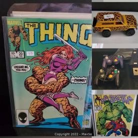 MaxSold Auction: This online auction features die-cast vehicles, video game systems, comics, action figures, video games, Ty toys, costume jewelry, steins, studio pottery, sports trading cards, small kitchen appliances and much more!