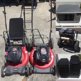 MaxSold Auction: This online auction features Heavy Duty Water Pump, Lawn Mowers, Finish Sander, Vintage Clothes Steamer, Electric Tiller, Convection Microwave, Pressure Washer, Garden Tiller, Pizza Oven Box, Ceiling Fan, Pressure Cooker, Bookshelf Speakers, Golf Cart Charger, Band Saw and much more!