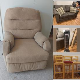 MaxSold Auction: This online auction features 1975 Mercedes Benz, furniture, electronics, faux plant, appliances, electric guitar, wall art, records, bowflex, Bose Dock, lamp, weights, books, flatware, stool, chandelier, tents, tile cutter, tools and much more!