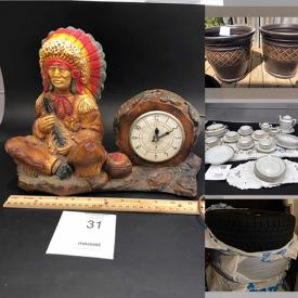 MaxSold Auction: This auction features items like home decors, teapots, mugs, glassware, cookware, printer, air conditioner, planters, vases, glass bowls, cards, linens, costume jewelry, beauty care items, shoes, handbags, office supplies, and much more!