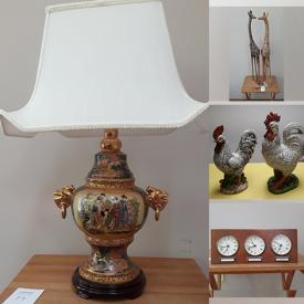 MaxSold Auction: This online auction features a candle cabinet, cowhide lamp, antique candle holders, digital photo frame, Chinese eggs, dog statue, rubber cactus and much more!