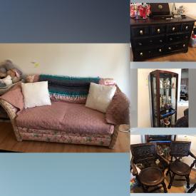 MaxSold Auction: This online auction features Sideboard, Vases, Wall Art, Love Seat, Shelf, Barware, Air Purifier, Coffee Table, Sideboard, Curio Cabinet, Antique Chairs, Nightstand, Nightstand, Steamer, Dry Sink and much more!