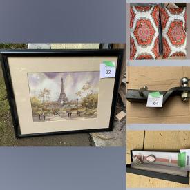 MaxSold Auction: This online auction features framed artwork, collector plates, dressers, partner’s desk, night stands, power tools, kitchenware, books, sports gear, home decor, sewing machines and much more!