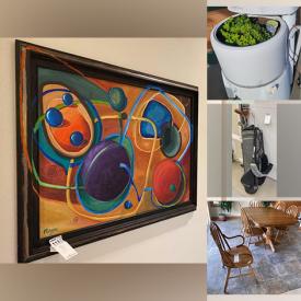 MaxSold Auction: This online auction features a patio set, antique sewing table, reclining sofa, wall art, telescope, chest freezer, antique tools, media table, tile saw, creeper, hand tools and much more!