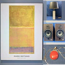 MaxSold Auction: This online auction features Jewelry, Midcentury collectibles, artworks, art glass, ceramics, vintage kitchenware, books, cameras, stereos, Star Wars collectibles, Sabine Liva original art and much more.