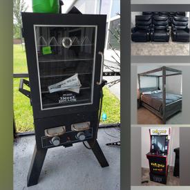 MaxSold Auction: This online auction features furniture such as reclining theater seats, bedframes, desk, tufted highback chairs, round ottoman, nightstands, entertainment console, dressers and more, Hoover cleaner, Dyson, Christmas decor, fish tanks, mobility aids, dolls, crystal lamps, kitchenware, small kitchen appliances, mirrors, clothing, arcade games, office and school supplies, decor, luggage, jewelry, wall art, digital fireplace, mobility aids, grill and much more!