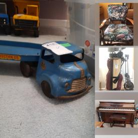 MaxSold Auction: This online auction features VHS player, coat rack, walker and cane, a variety of duck decoys, mirror, lamps, and candle holders. Includes collectable toy cars, artwork, end tables, stamps, cameras, watches, and picnic basket. Also includes brass letter holder, fondue pot with stand, and a drill press. Includes dresser, Toshiba TV, TV stand, sofa, bed frame, sofa bed and much more!