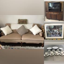 MaxSold Auction: This online auction features framed artwork, fine china, watches, vintage jewelry, ping pong table, furniture such as bar stools, end tables, drop leaf table, and 3 seat couch, glassware, lamps, Weber BBQ, DVDs and much more!