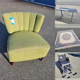 MaxSold Auction: This online auction features upholstery, exercise device, armchair, commode, walker shower chairs, wheelchair, crutches, piano bench, cedar chest, area rug, Persian-style rug, dresser, lamps and much more!