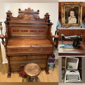 MaxSold Auction: This online auction features antique pump organ, antique sewing machine, vintage nesting tables, antique doors, vintage kitchen appliance, antique dresser, antique samovar, vintage lighthouse lamps, Barry Windsor Smith prints and much more!