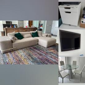 MaxSold Auction: This online auction features various items such as tables, sofa, pillows, chairs, bar stools, sofa sleeper, file, computer desk, cabinet, rug, bookshelf, rug, dresser, Samsung TV, lamp, bed frame, shower caddy, mattress trooper, and much more.