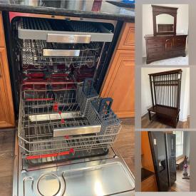 MaxSold Auction: This online auction features Samsung Dishwasher, Samsung microwave, Samsung Oven, Solid wood bench, Wastebasket, Dryer, Shredder, Monitor & Speaker, Dresser and much more.