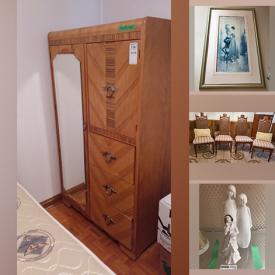 MaxSold Auction: This online auction features Wedgwood, Limoges, Royal Doulton, silver plate, crystal ware, furniture such as side tables, armchairs, coffee table, dining room table and china cabinet, lamps, framed prints, tool chest with contents, Xbox 360 with games, planters and much more!