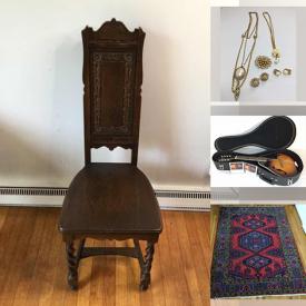 MaxSold Auction: This online auction features fine china, Royal Doulton, Heintzman piano, Persian rugs, furniture such as vintage oak chairs, MCM sofa, Stanley hutch, and Drexel chest of drawers, mandolins, framed wall art and much more!