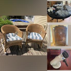 MaxSold Auction: This online auction features furniture such as a chest of drawers, bed frames, cabinets, Natuzzi sectional sofa, chairs, console table, patio table, wicker rocking chairs, Gunlocke swivel chairs and more, rugs, kitchenware, small kitchen appliances, home decor, linens, seasonal decor, framed art, golf items, generators, gazebo, DeLonghi heater, tool chest and much more!