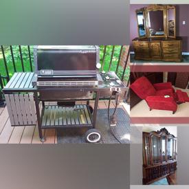 MaxSold Auction: This online auction features various items such as a lamp, print, chair, sofa, couch, chine cabinet, tables, chairs, recliner, dresser, mirror, bed, armoire, drill, ladder, golf, garden supplies and much more.